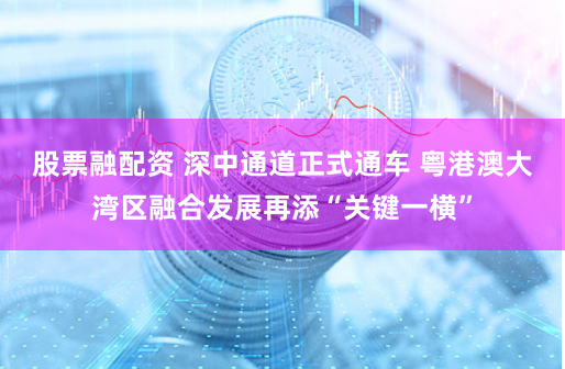 股票融配资 深中通道正式通车 粤港澳大湾区融合发展再添“关键一横”
